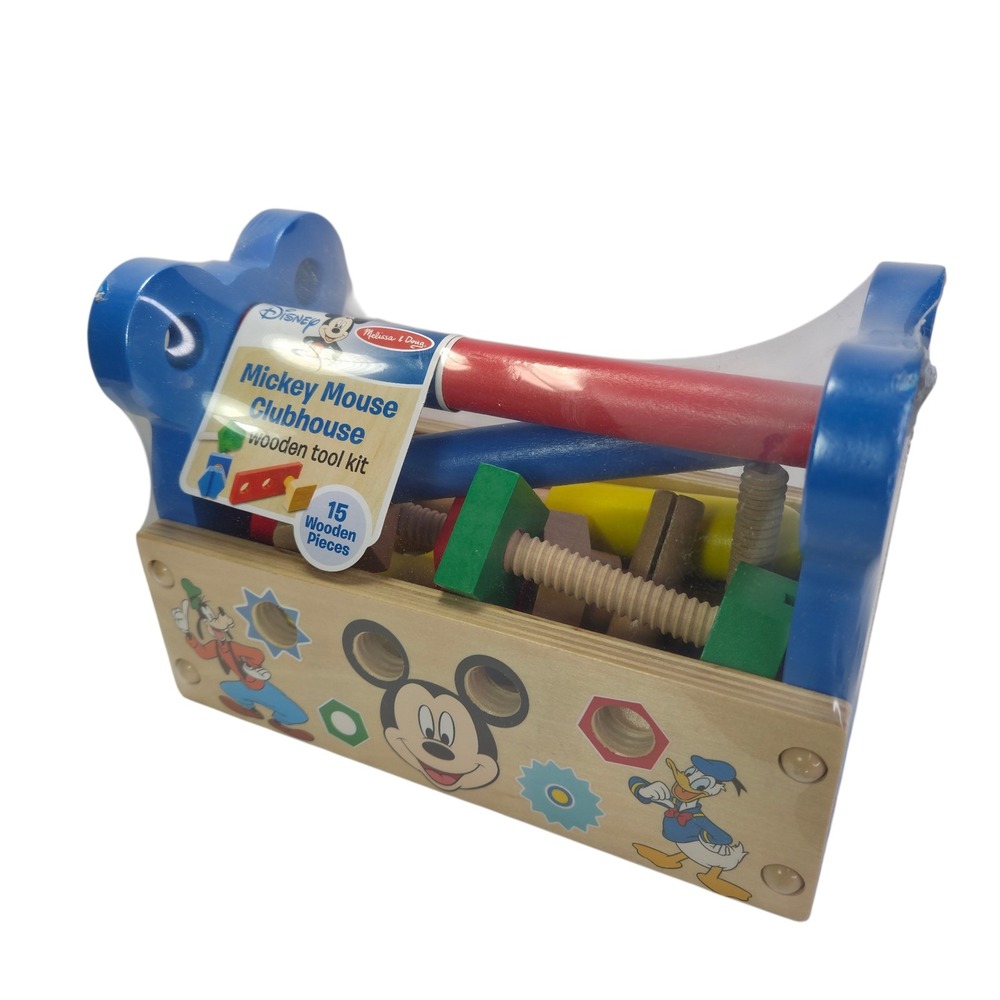 Disney Melissa & Doug Mickey Mouse Clubhouse Wooden Tool Kit 15 Pieces Toy Read